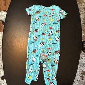 Posh Peanut Aqua Space Romper